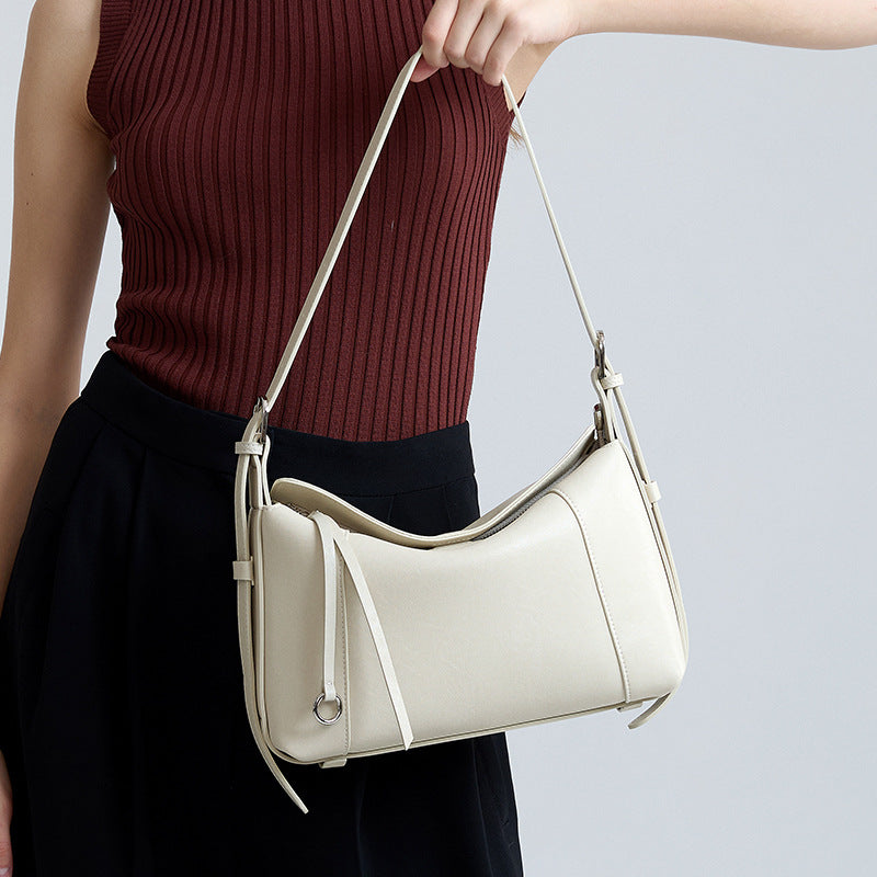 Sac d'Élise en cuir grand format, bandoulière – Schiara