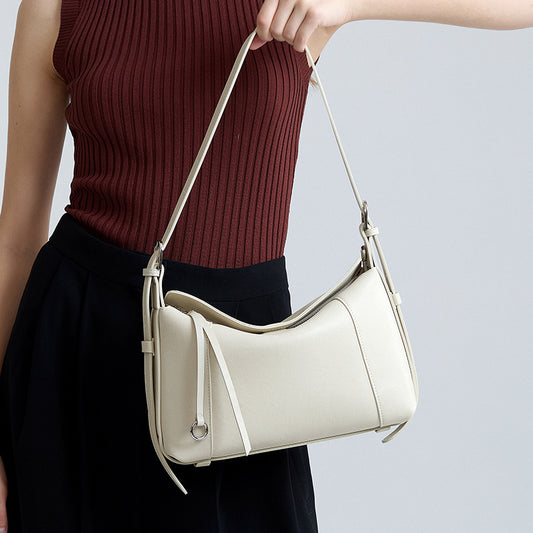 Sac d'Élise en cuir grand format, bandoulière – Schiara