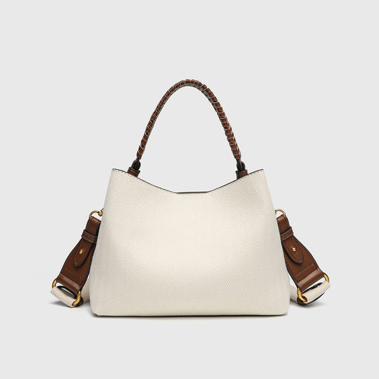 Sac de Capucine en paille tressée, forme seau – Schiara
