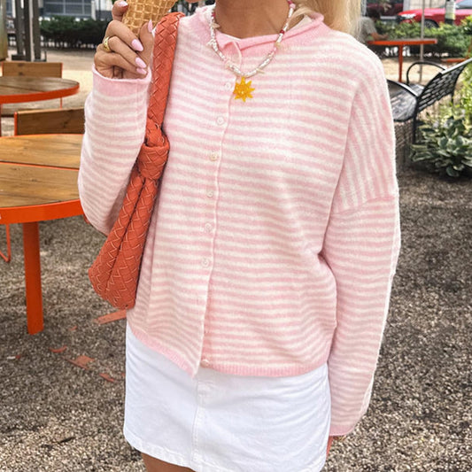 Cardigan de Chloé en maille rayée, coupe ample – Schiara